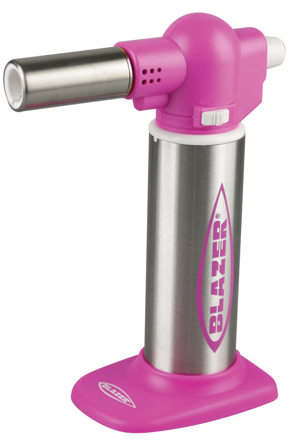 Blazer Big Buddy Torch Lighter in Pink - Compact and Portable for Dab Rigs and Bongs
