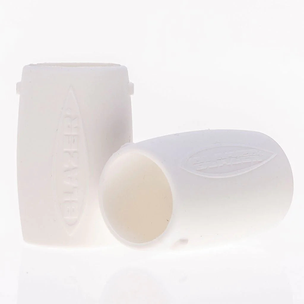 Blazer Silicone Nozzle Guard 2pk in White for Dab Rigs, Durable Material, Side View