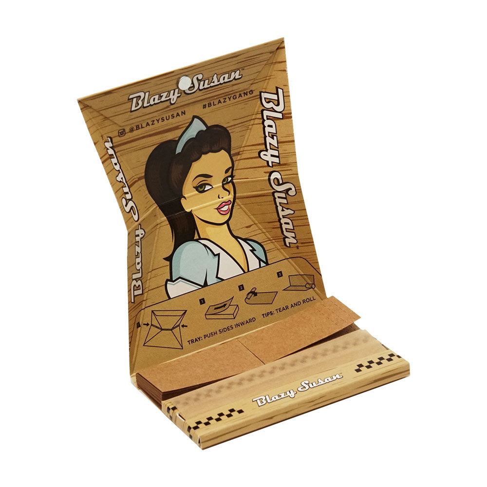 Blazy Susan Deluxe Rolling Kit front view, unbleached 32-pack for dry herbs, made in France