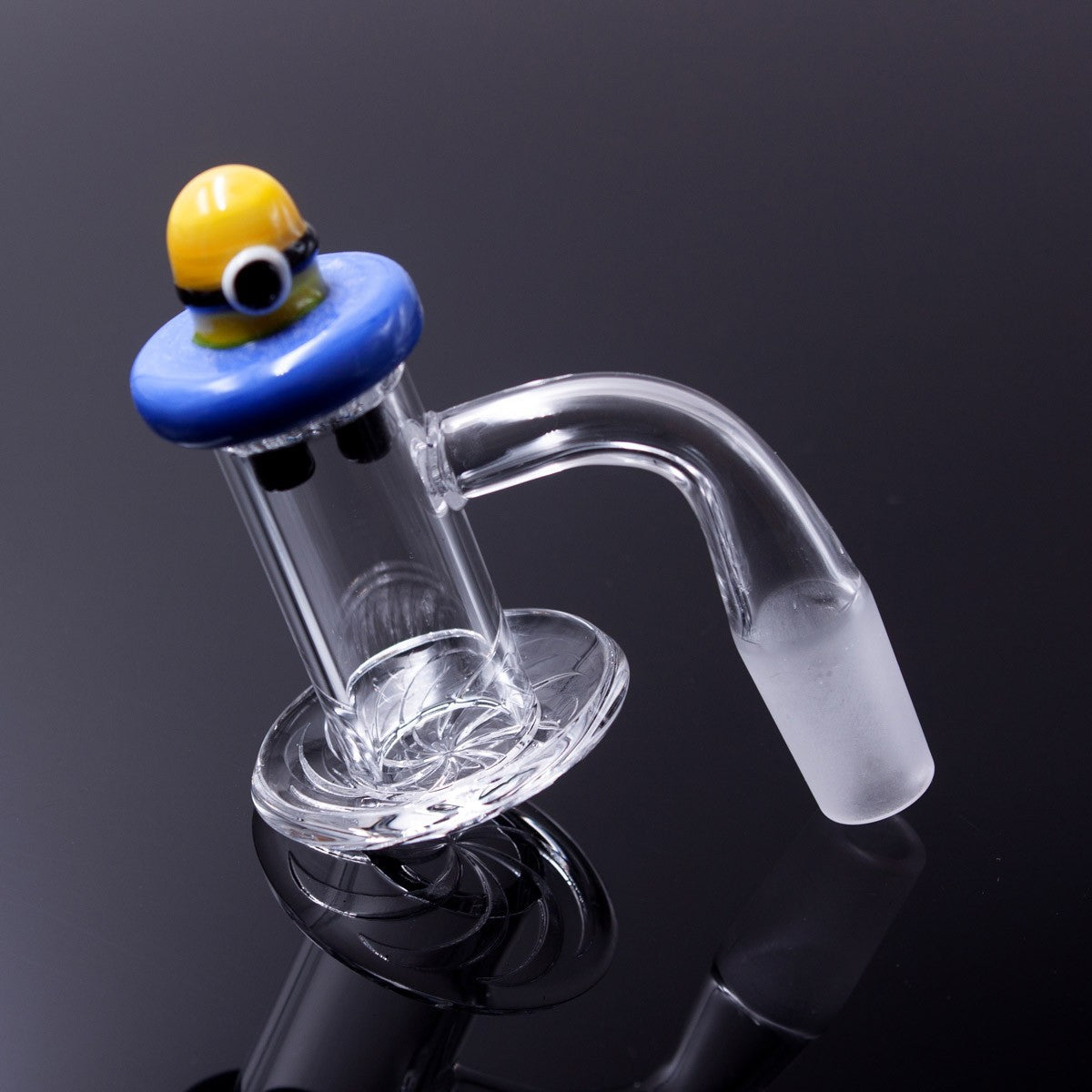 The Stash Shack Blender Style Quartz Banger for Concentrates - Angled Side View