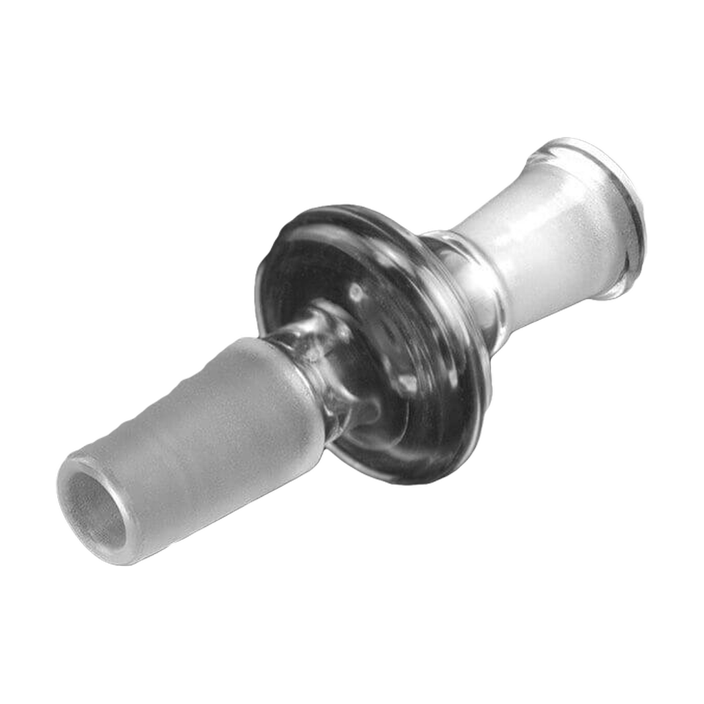 PILOT DIARY 14mm Male to 10mm Female Glass Adapter on seamless black background