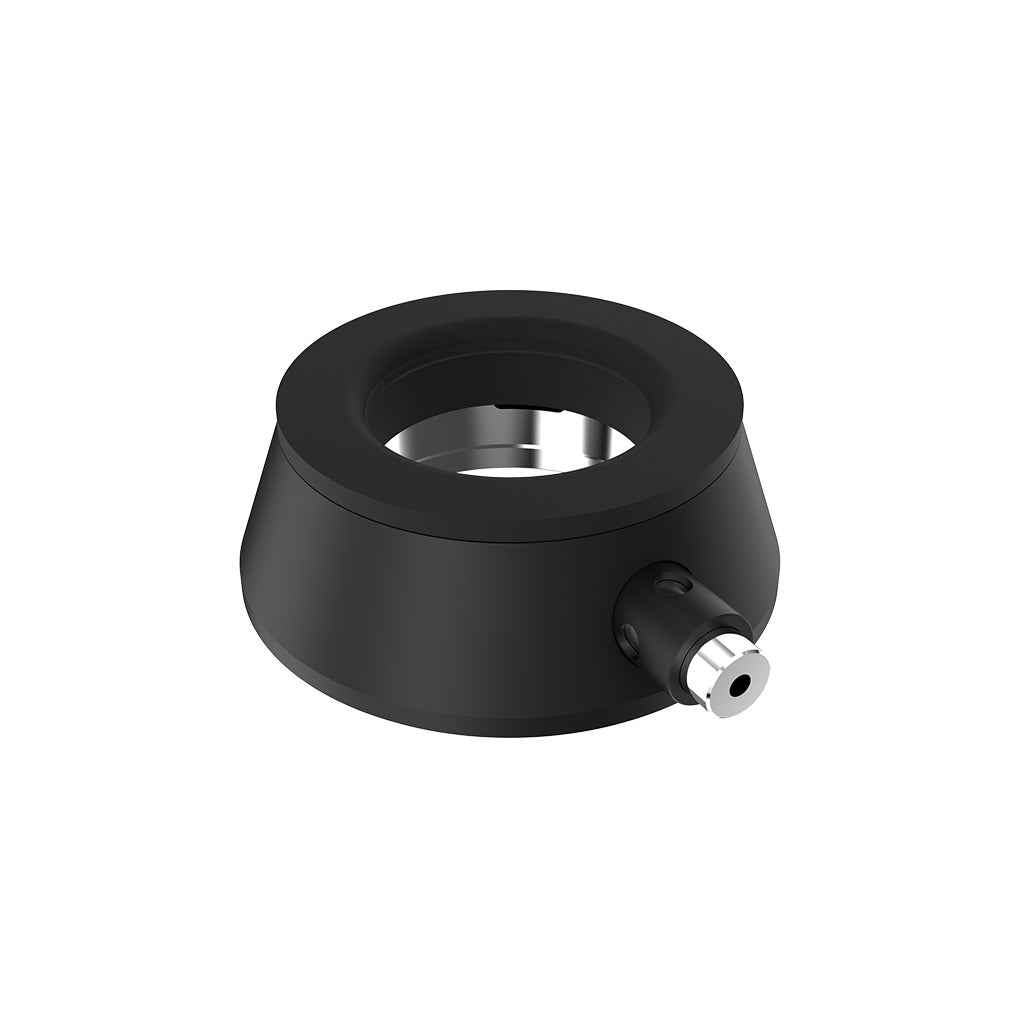 Dr Dabber Boost Evo Quick Connect Adapter in Eclipse Black, top angle view on white background