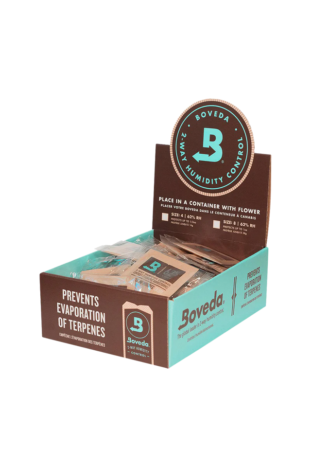 Bulk 100 pack of Boveda 2-Way Humidity Control Packets, ideal for preserving dry herbs