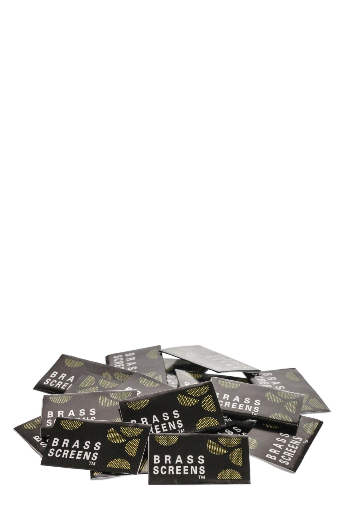 Thick Ass Glass Brass Screen Packs for Pipes - #60 Mesh, ideal for filtering dry herbs