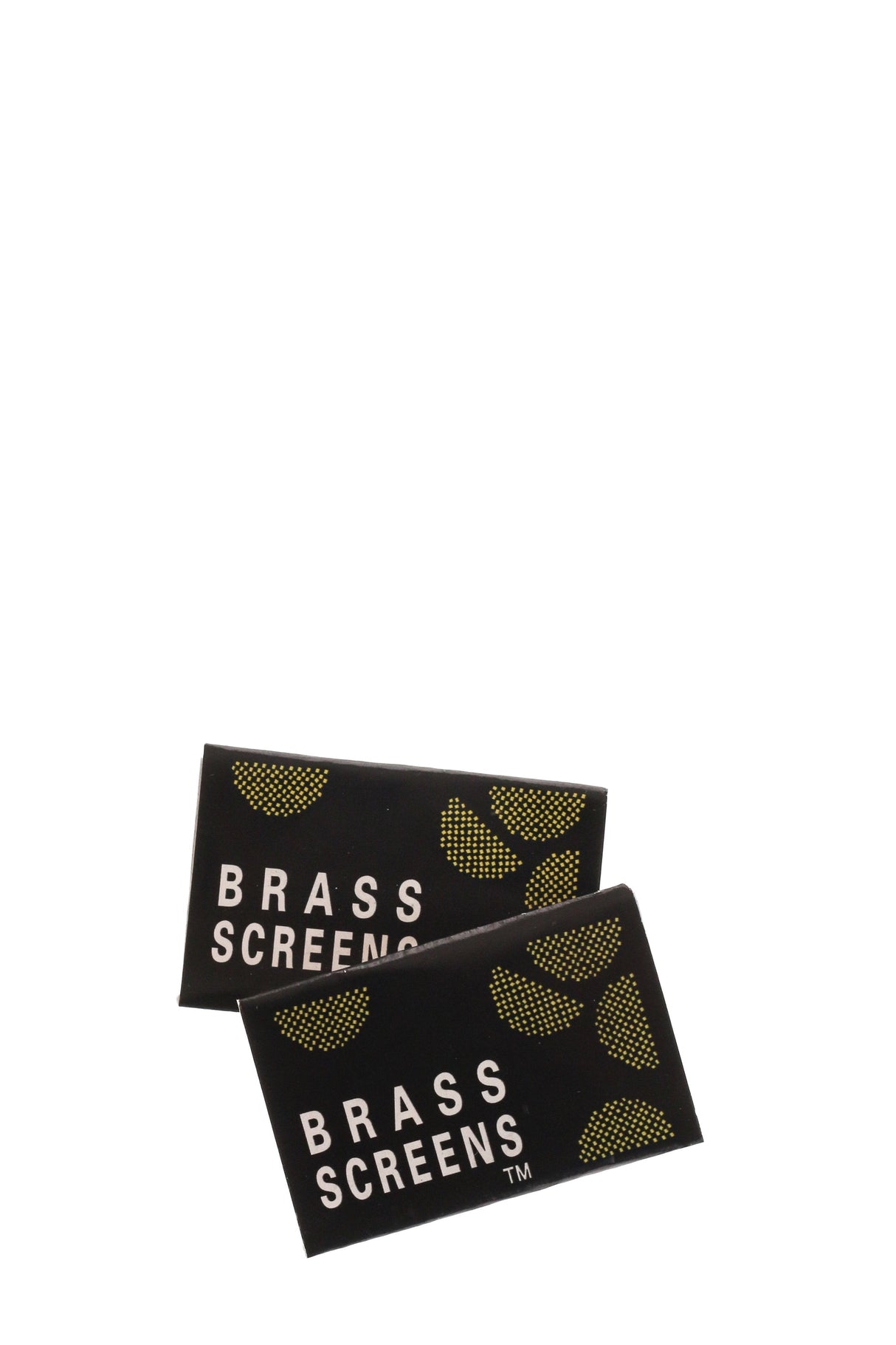 Thick Ass Glass Brass Screens for Pipes, #60 Mesh, shown on white background