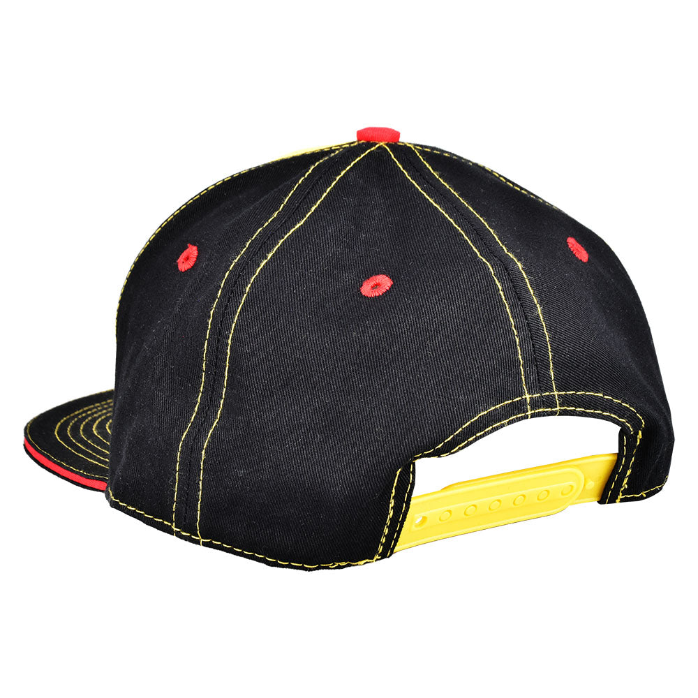 Brisco Brands Sugar Daddy OG Snapback Hat with black and yellow design, side view on white background