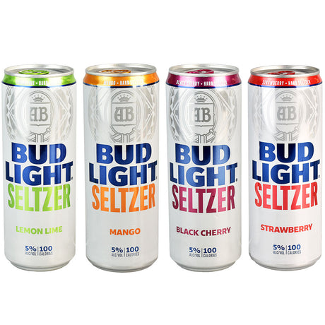 Assorted Bud Light Hard Seltzer Can Stash Safes in Lemon Lime, Mango, Black Cherry, Strawberry
