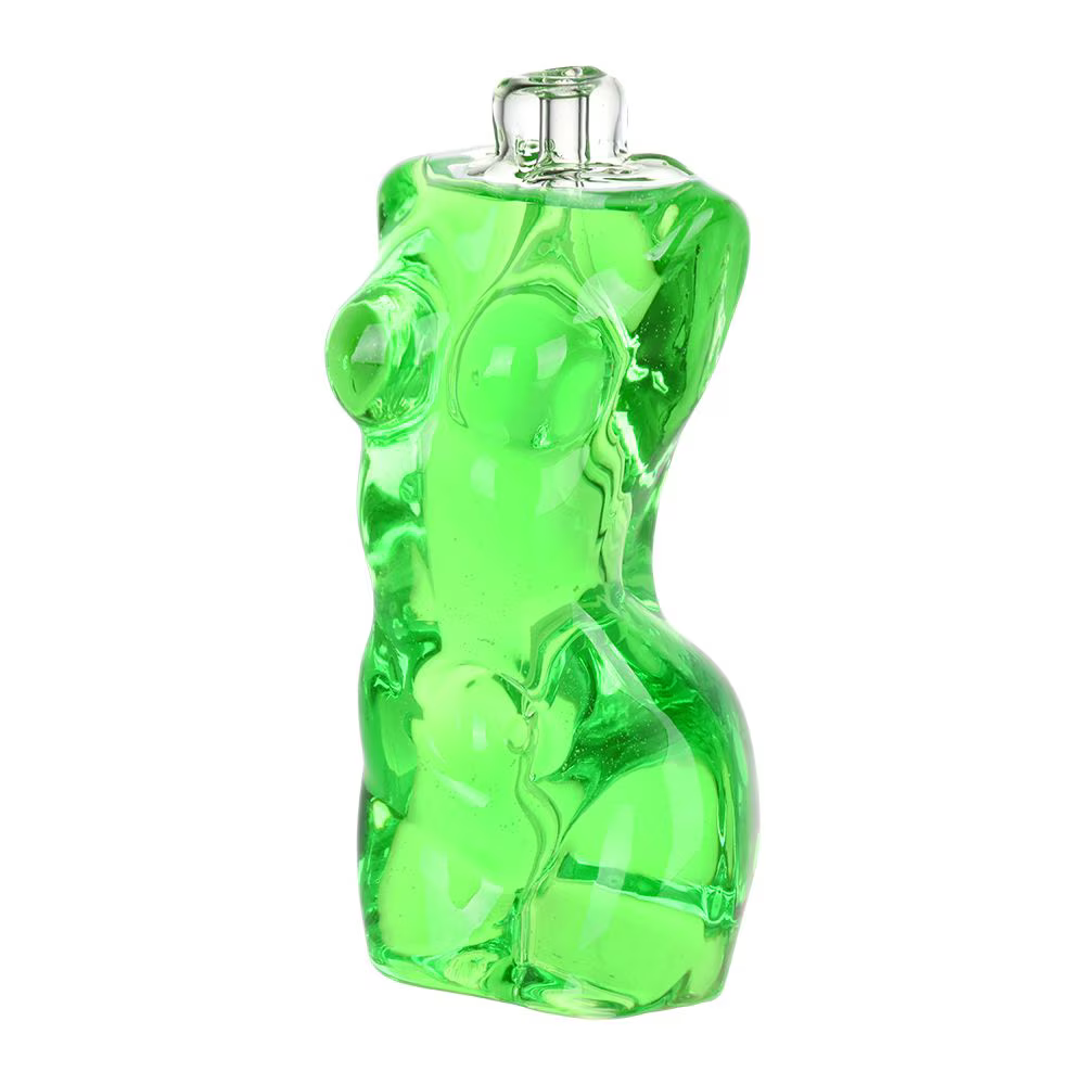 Buxom Body Glycerin Glass Hand Pipe | 4.25" | Colors Vary