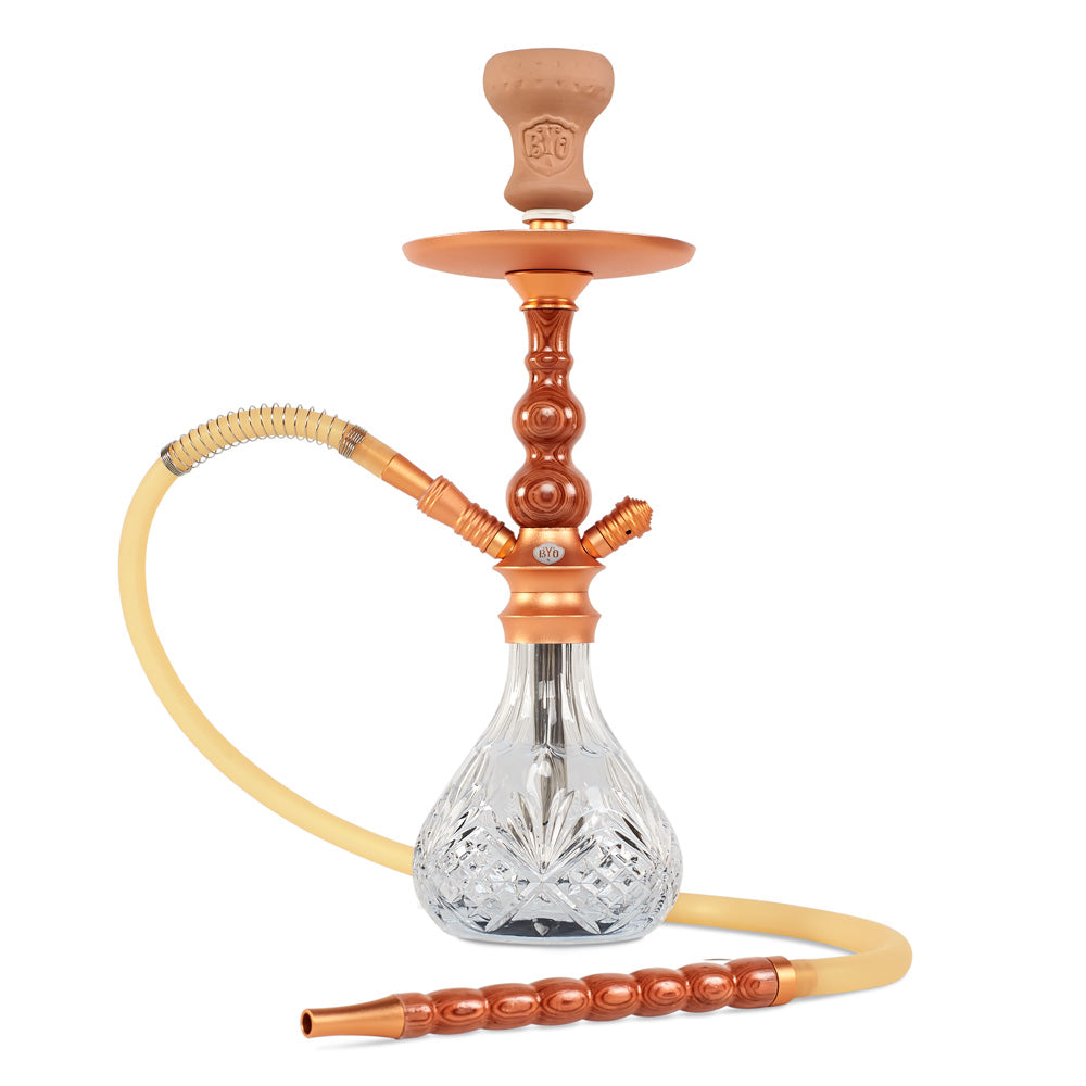 BYO Bella Wood Hookah with Click Technology, Rose variant, front view on white background