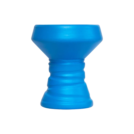 BYO BlackStone Luxury Hookah Bowl in blue, heavy wall design, front view on white background