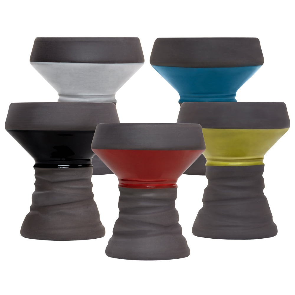 BYO Hookah BlackStone 2 Tone Luxury Hookah Bowls in various colors, front view on white background