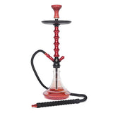BYO Taurus Hookah - 24" Red & Black with 1-Hose, Front View on White Background