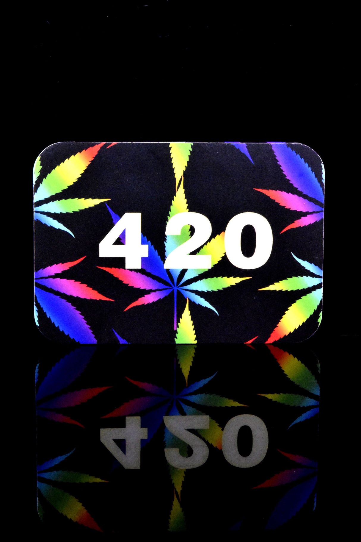 Small Art Metal Rolling Tray with Magnetic Lid – 7″ × 5″ – Select Design