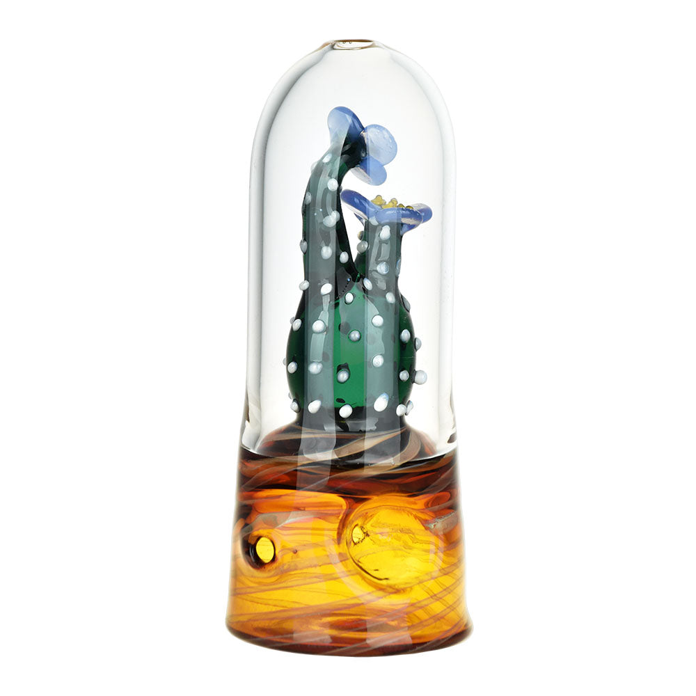 Eyce Cactus Calm Terrarium Hand Pipe - Clear Borosilicate Glass - Front View