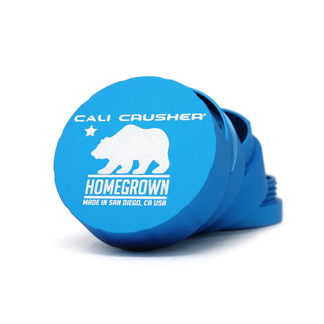 Cali Crusher Homegrown 4-Piece Pocket Grinder in Aquamarine, Front View on White Background