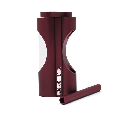 Cali Crusher Homegrown Dugout in Red with Matching One-Hitter - Portable Aluminum Design
