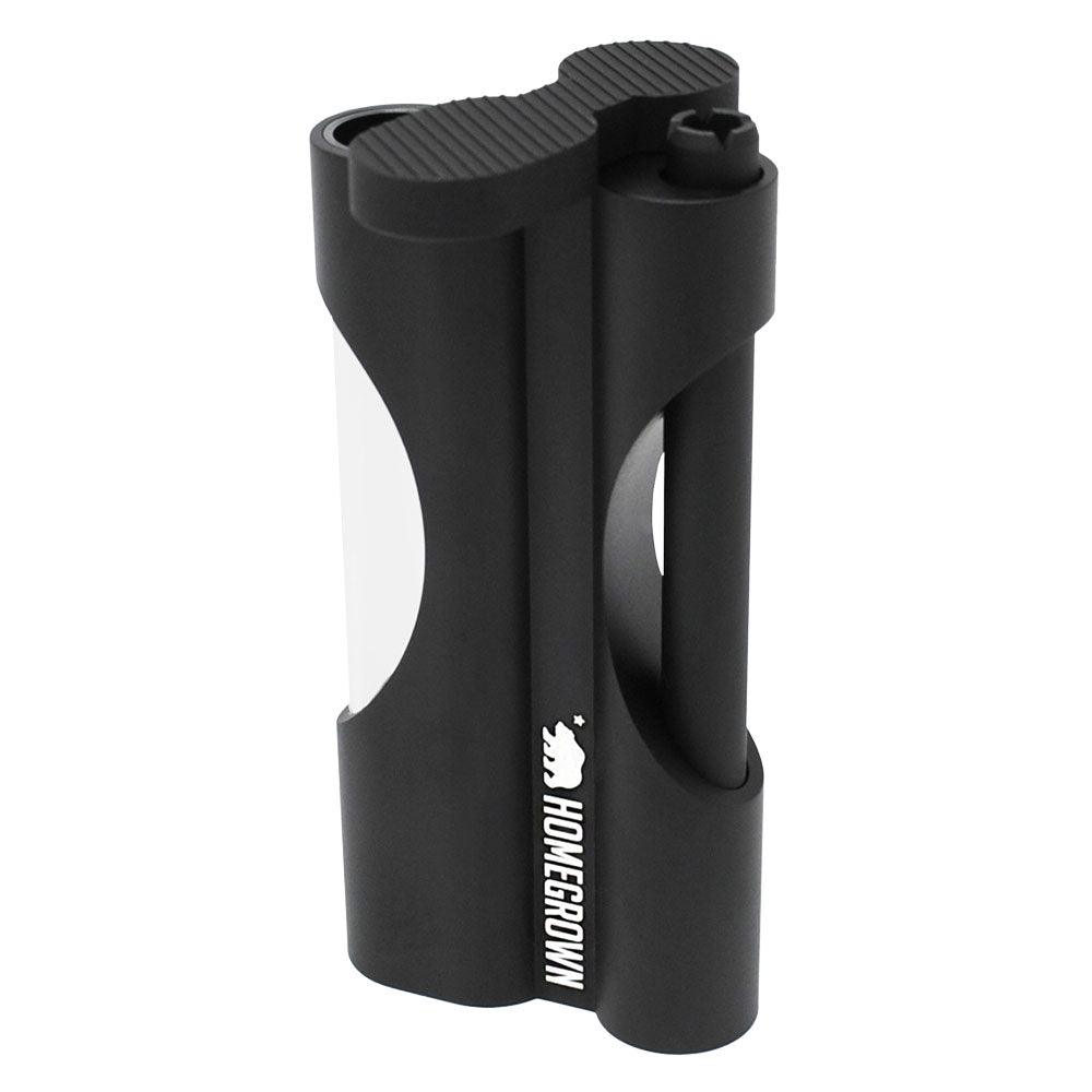 Cali Crusher Homegrown Matte Aluminum Dugout, Front View with One-Hitter and Poker