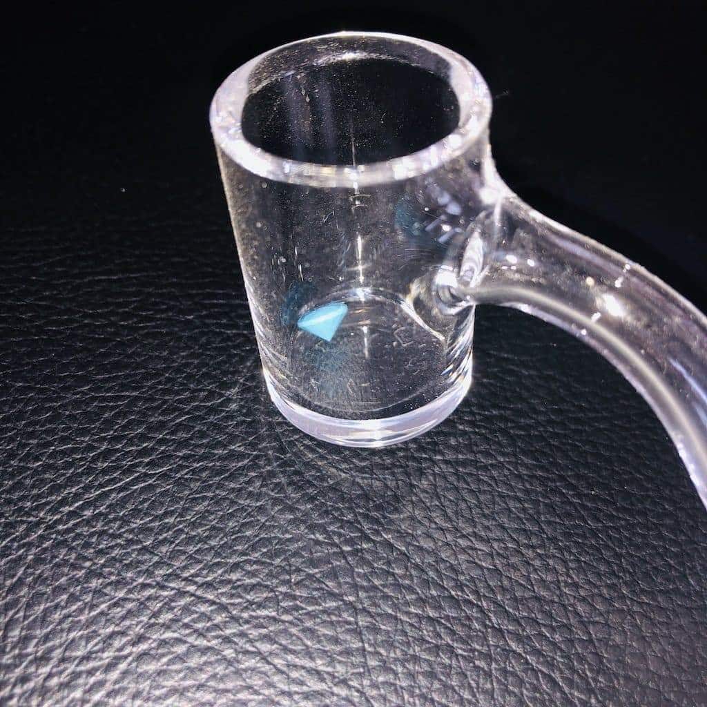 Calibear 6mm Diamond Cut Terp Pearl Set in Quartz Banger for Dab Rigs - Close-Up