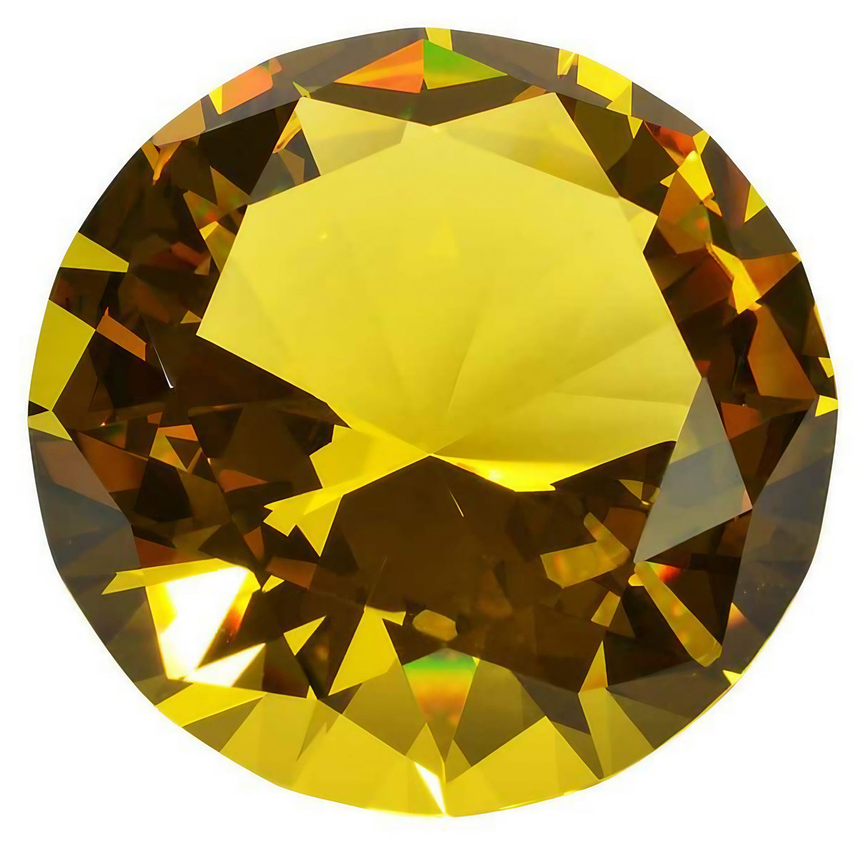 Calibear 6mm Yellow Diamond Cut Terp Pearl, Close-up View for Dab Rigs