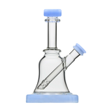 Calibear Bell Rig - Clear Glass with Blue Accents - Front View - Portable Beaker Design