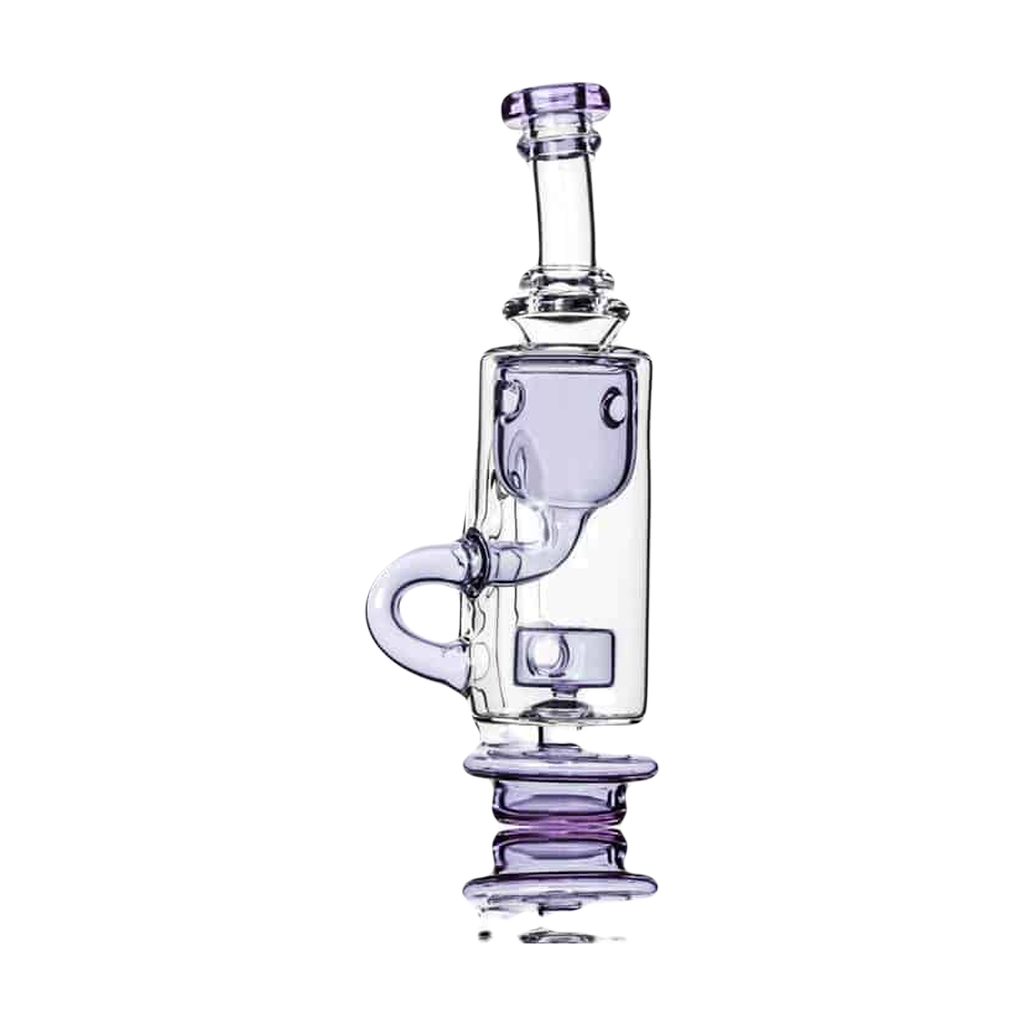 Calibear Carta Attachment Klein in purple, heavy wall borosilicate glass, side view for e-rigs