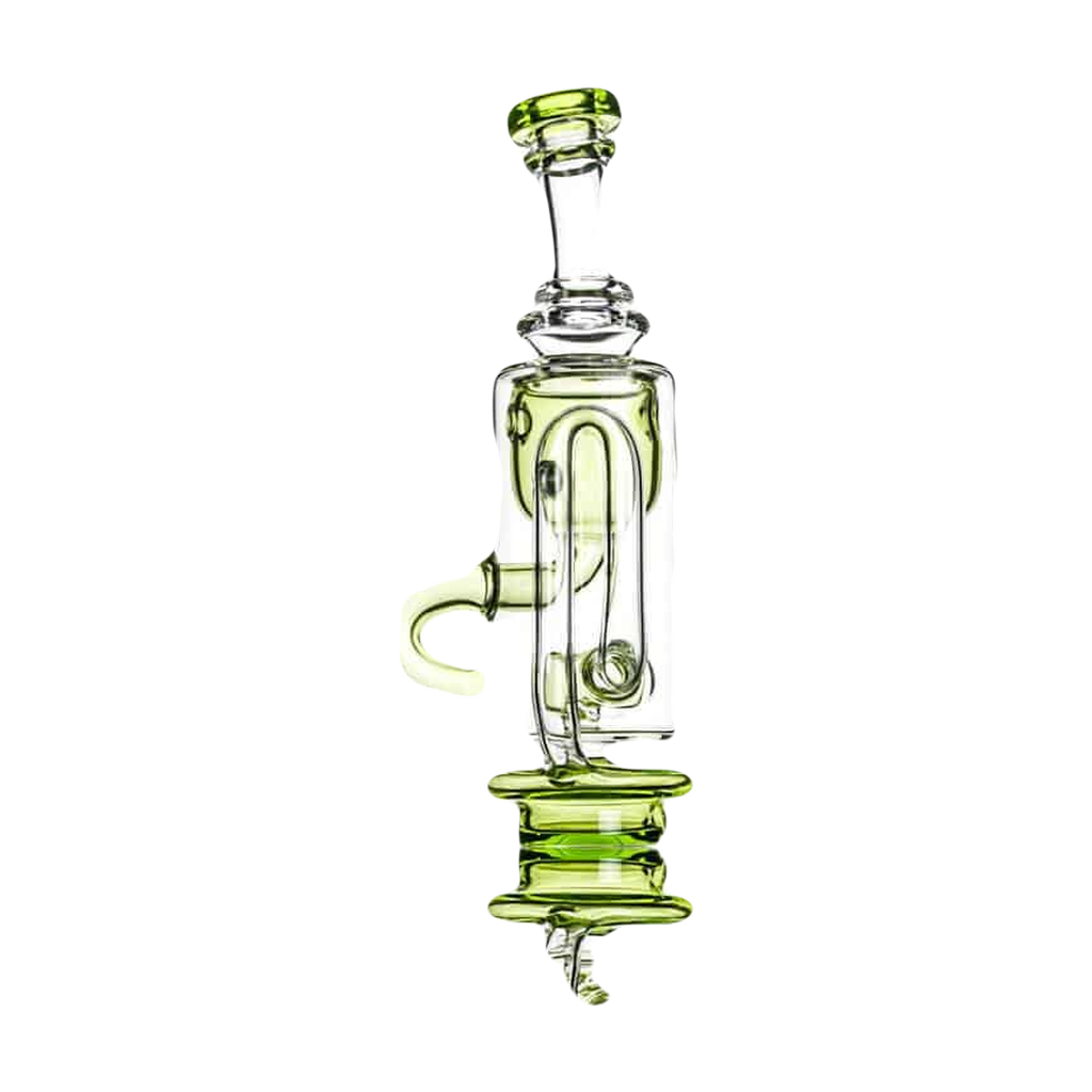 Calibear Carta Attachment Klein in Lime Green, Thick Borosilicate Glass, Side View