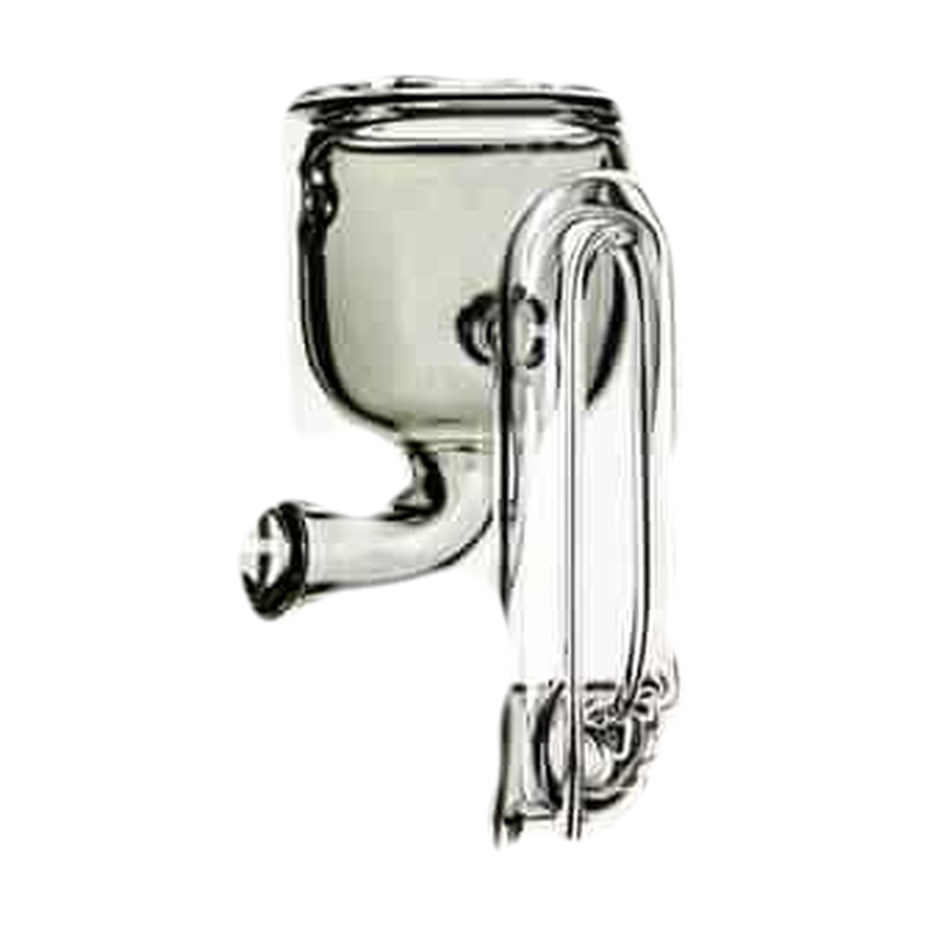Calibear Carta Attachment Klein in Transparent Black, Borosilicate Glass, 7.5" tall, for E-Rigs