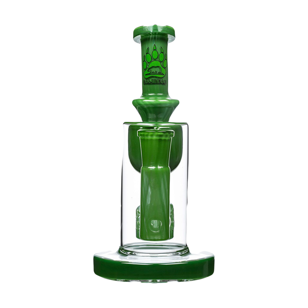 Calibear Colored Torus Recycler Bong in Purple with Quartz Material - Front View