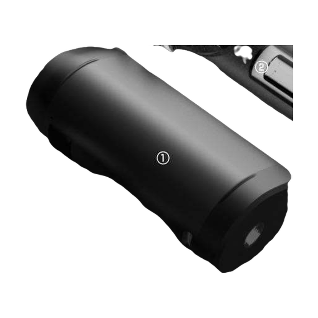 Calibear Giant Vape in black with E-Nail design, battery power, for concentrates - top view