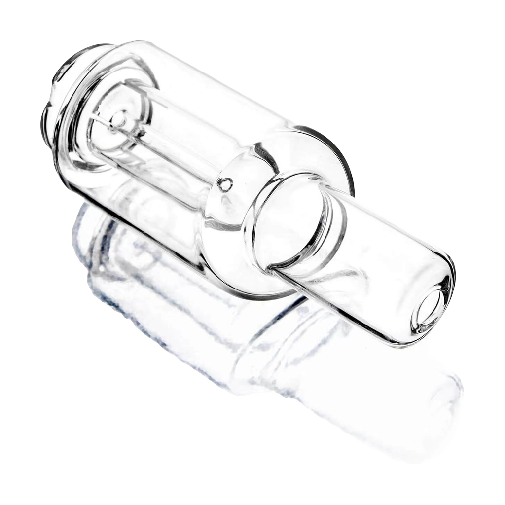 Calibear High Five Duo Glass Attachment, clear heavy wall side view on white background