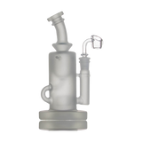 Calibear Klein Recycler Bong in Clear Glass, 7.5" Height with Efficient Recycling Design