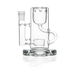 Calibear Klein Recycler Bong in Clear with 14mm Joint and 7.5" Height, Front View