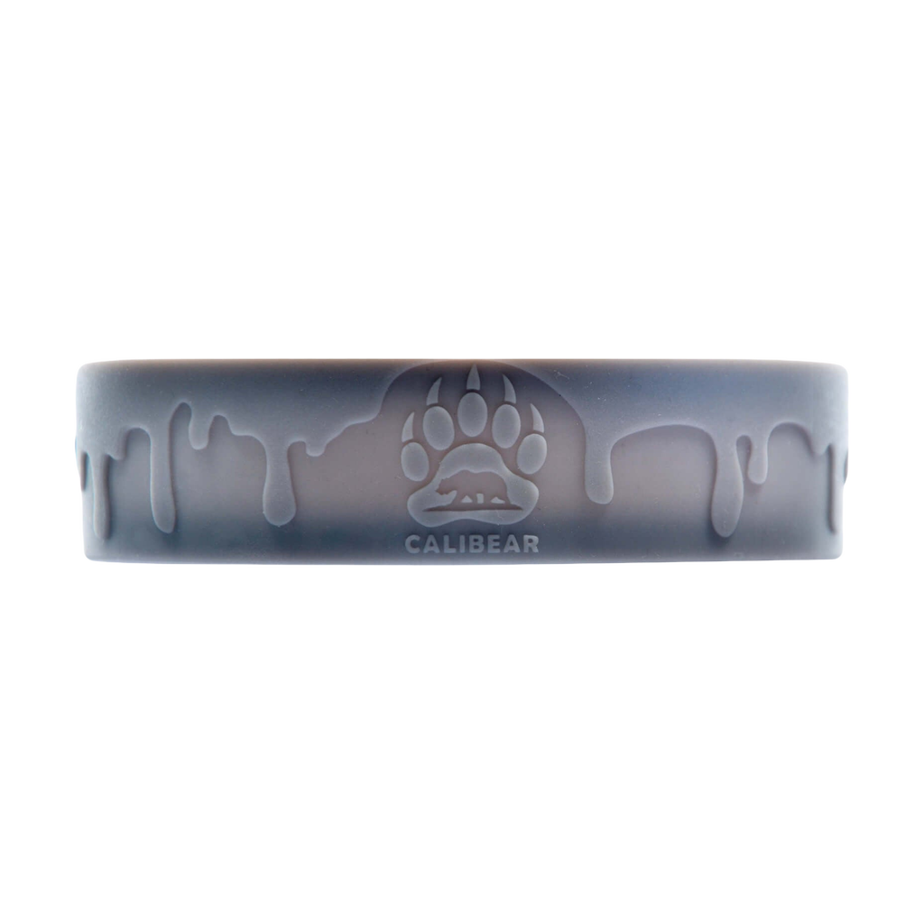 Calibear Led Silicone Base for Dab Rigs, Borosilicate Glass, Front View on Seamless White