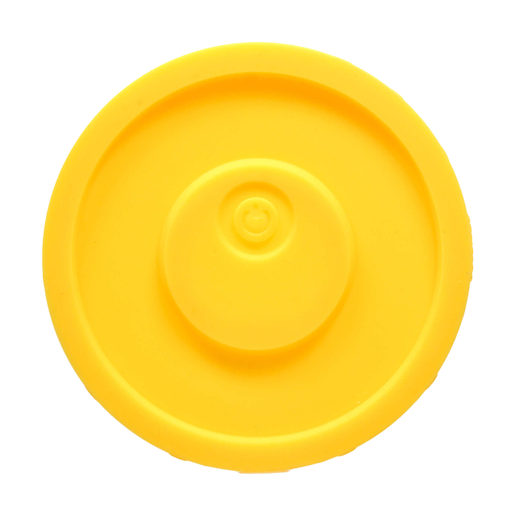 Calibear LED Silicone Base for Dab Rigs - Vibrant Yellow Top View