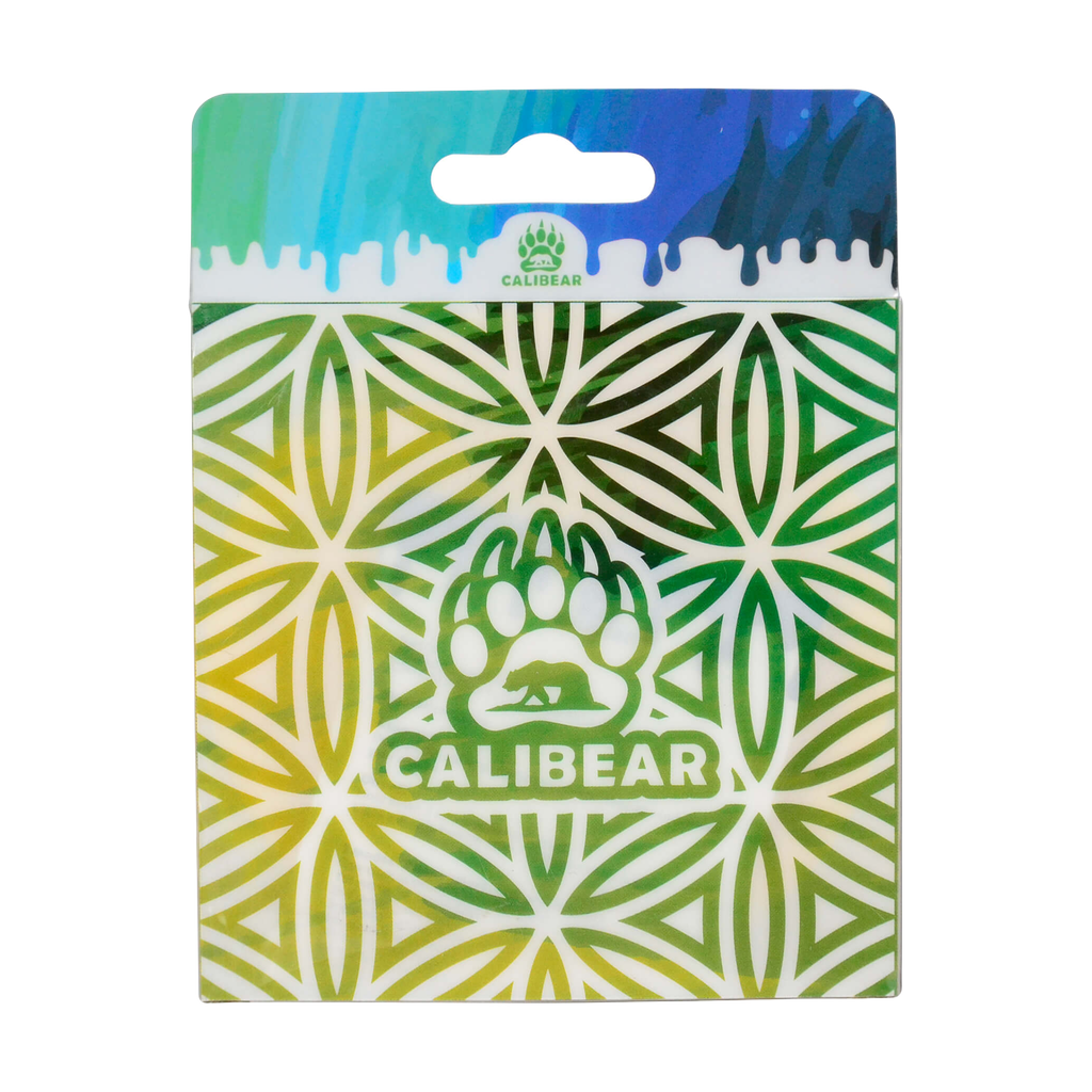 Calibear LED Silicone Base packaging with vibrant geometric design, front view