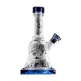 Calibear Premium Sandblasted Bell Rig with intricate design, 6" height, and 14mm female joint