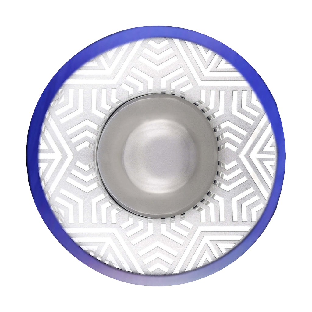 Top view of Calibear Premium Sandblasted Sol Straight Tube with intricate design