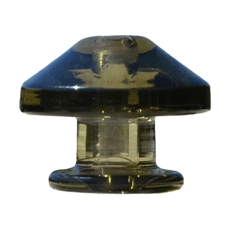 Calibear Puffco Peak Carb Cap in Transparent Black, Front View, for Enhanced Dabbing Experience