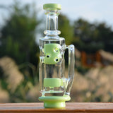 Calibear Straight Fab Carta Attachment in Slyme green, compact design for e-rigs, front view on natural background