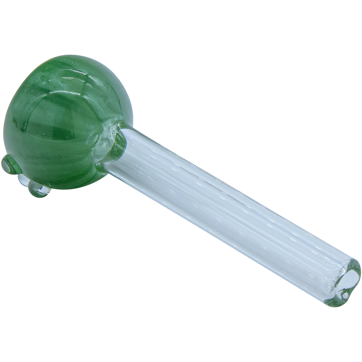 LA Pipes Candy Colored Pull-Stem Slide in Green for Bongs, Borosilicate Glass, Grommet Joint