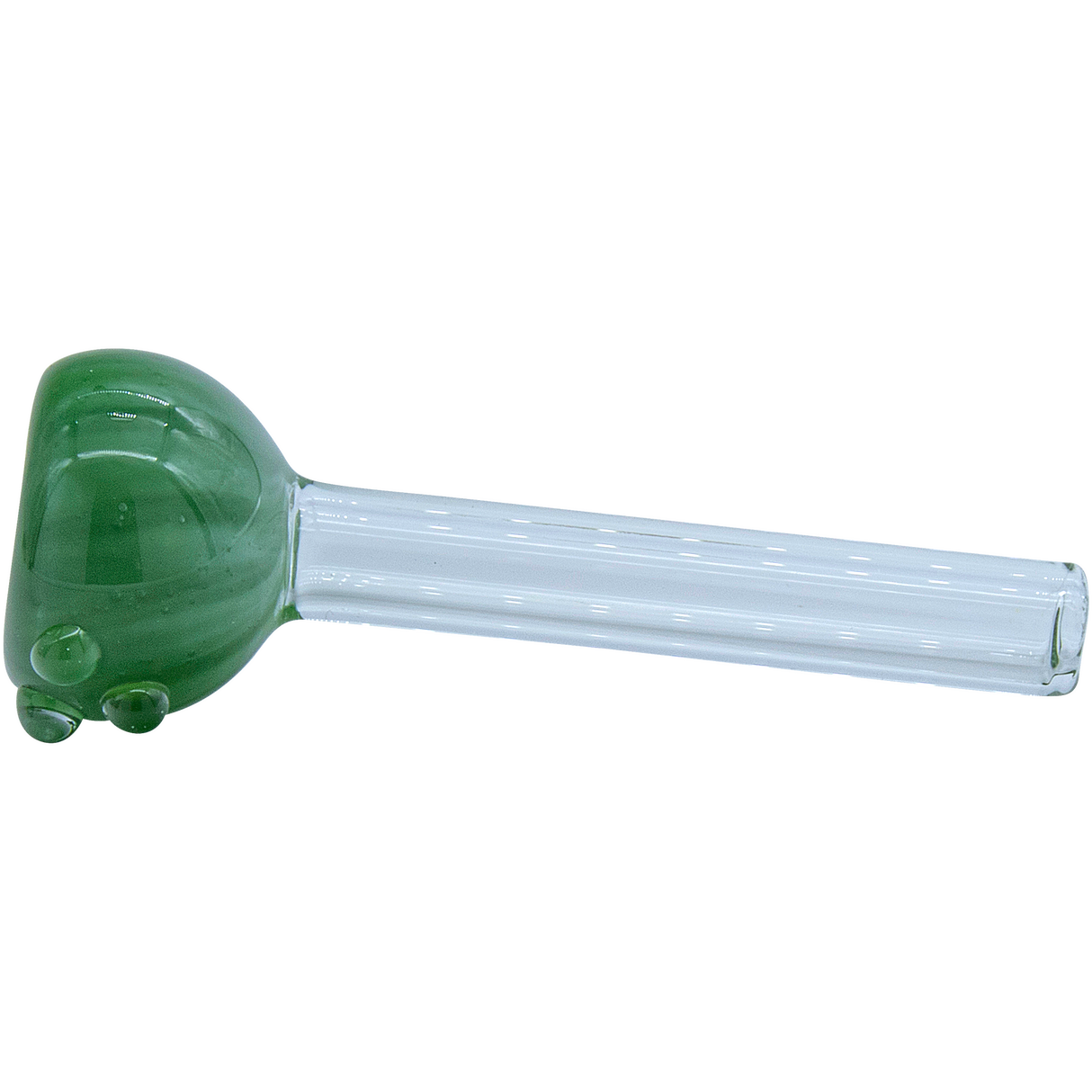 LA Pipes Candy Colored Pull-Stem Slide in Green, Borosilicate Glass, Grommet Joint - Top View