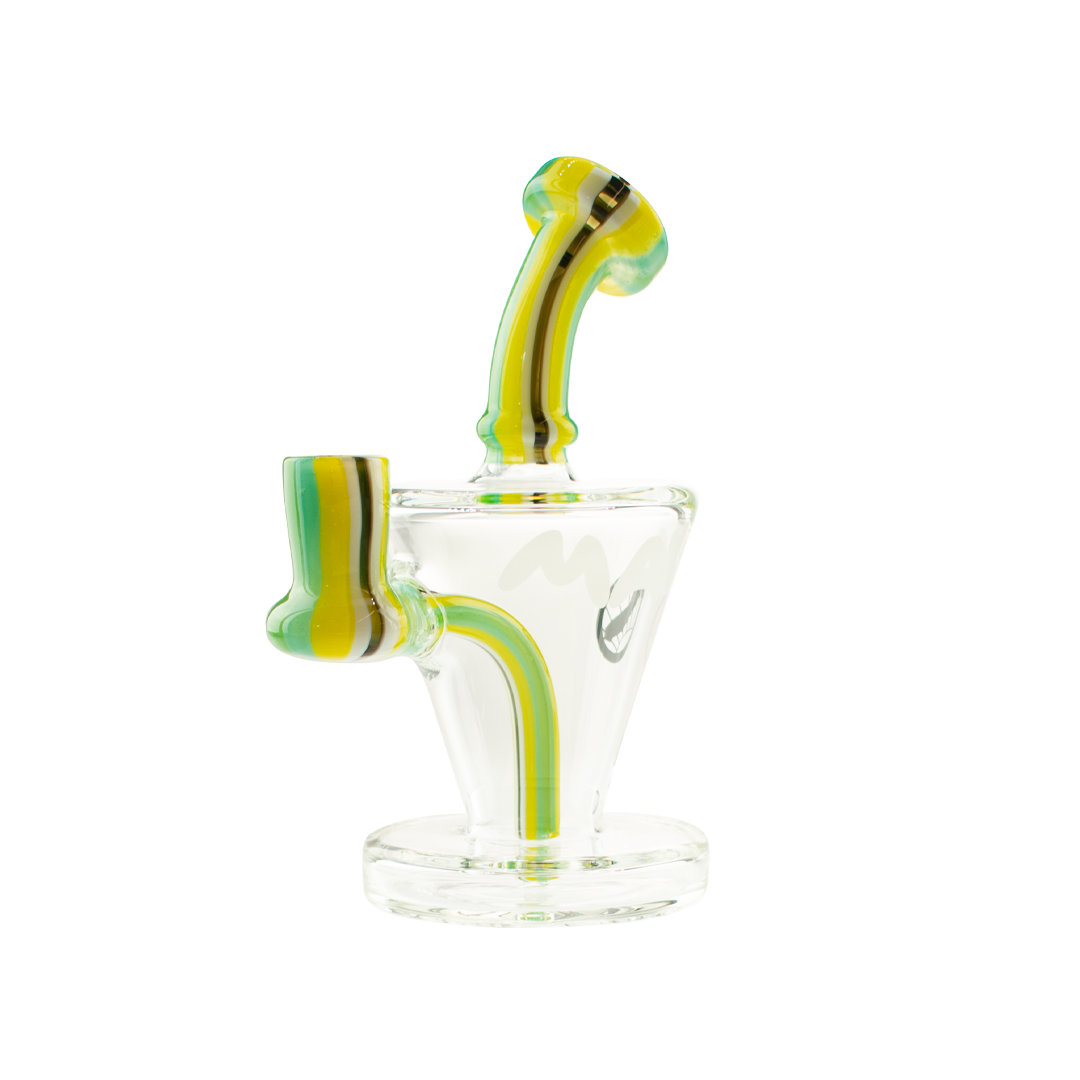 MAV Glass Candy Cone Rig with Swirled Accents - Front View on Seamless White
