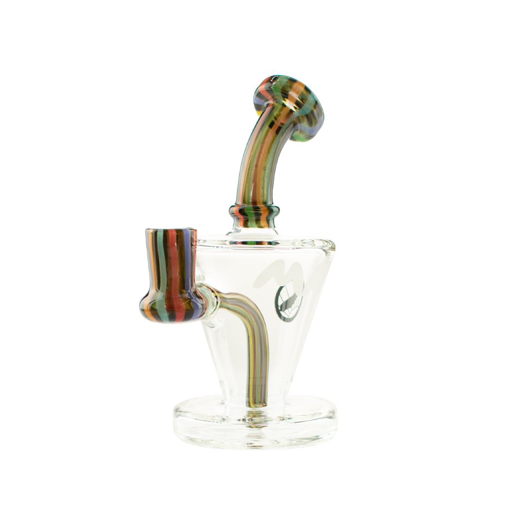 MAV Glass Candy Cone Rig with Swirled Neck Design - Front View on White Background