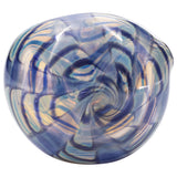 LA Pipes Candy Swirl Glass Spoon Pipe with Fumed Color Changing Design, Top View
