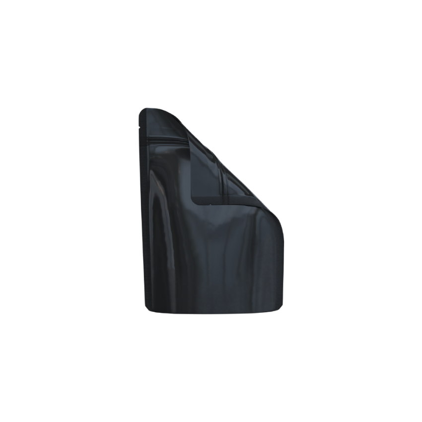 Cannaline Smell Proof Mylar Bags | Black Glossy Solid | 50pc Set