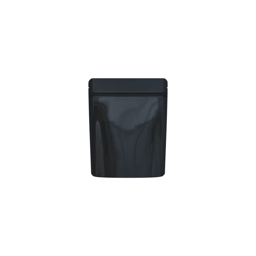 Cannaline Smell Proof Mylar Bags | Black Glossy Solid | 50pc Set