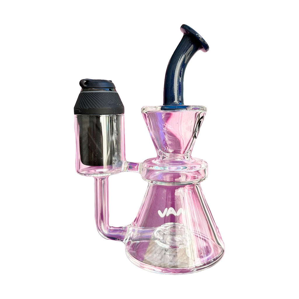 MAV PRO Catalina Proxy Rig in Acadian Night Blue with clear glass, displayed against graffiti wall