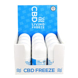 CBD Living Travel Freeze Gel 12 Pack Display Box Front View