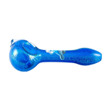 Chameleon Glass Dichroic Prophecy Hand Pipe in Borosilicate with Vibrant Blue Hue - Top View