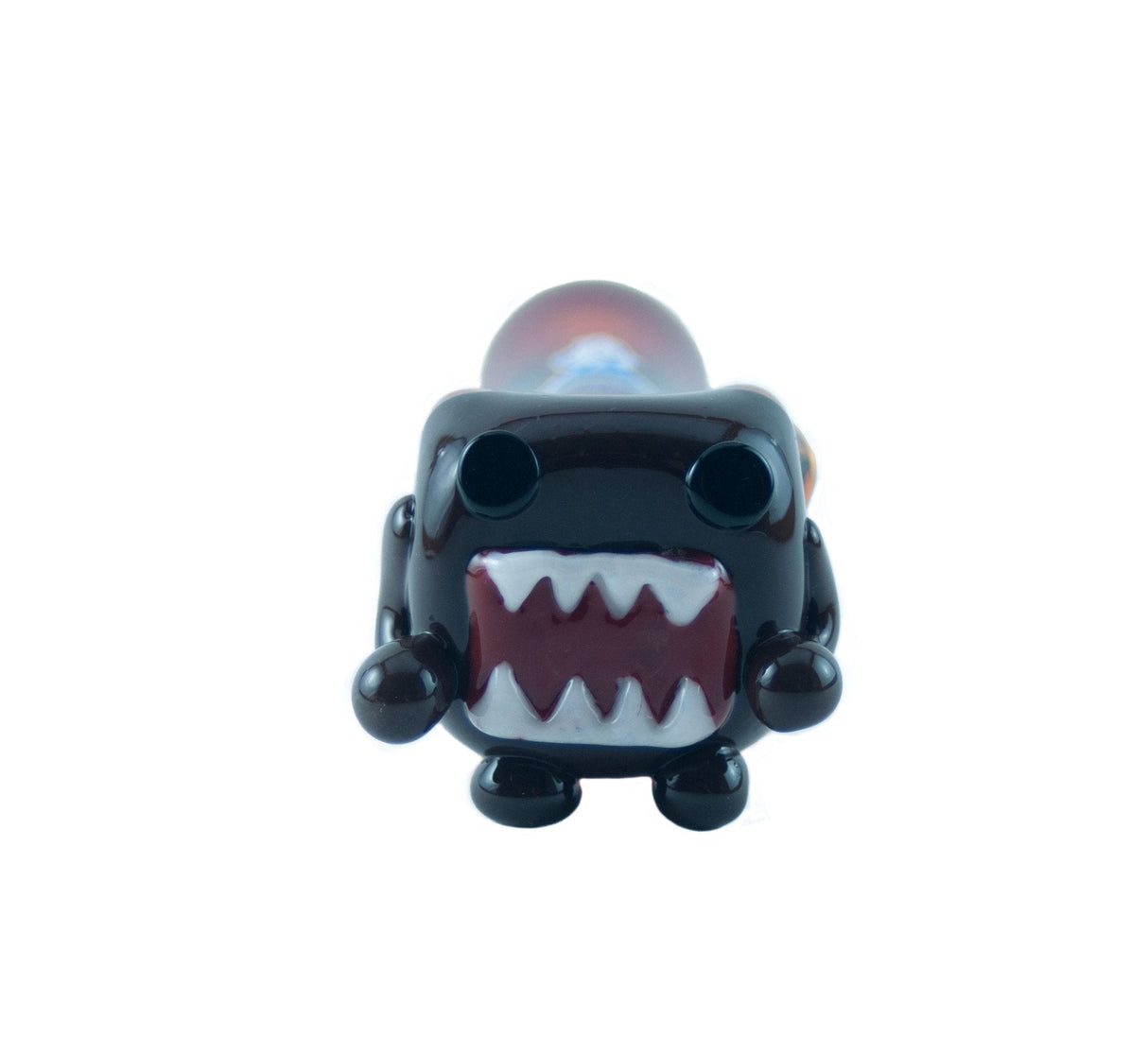 Chameleon Glass - Amber Domo Hand Pipe in Borosilicate Glass, Front View